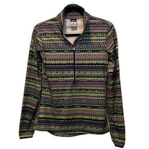 Nike Pro Dri Fit HyperWarm Half‎ Zip Training Top Sz M Thumb Holes Mock Neck EUC